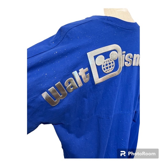 Disney Parks | Walt Disney World Blue Silver Sparkle Spirit Jersey | Size XL - Picture 5 of 6